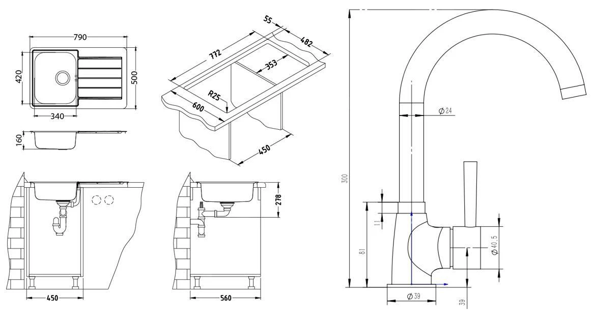 Alveus Conjuntos De Cocina - Conjunto De Fregadero Line 80, Grifo Karina + Regalo, Cromo SETA273 2 Alveus Conjuntos De Cocina - Conjunto De Fregadero Line 80, Grifo Karina + Regalo, Cromo SETA273 - Imagen 2