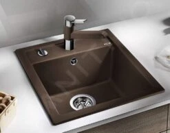 Blanco Dalago 45 - Fregadero De Silgranite, 465x510 Mm, Con Control De Desagüe, Café 517165 -Cocina Artículos Tienda e0a66fb6469206f3e541383e