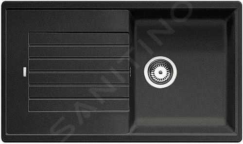 Blanco Zia 5 - Fregadero De Silgranite, 860x500 Mm, Negro 526016 1 Blanco Zia 5 - Fregadero De Silgranite, 860x500 Mm, Negro 526016