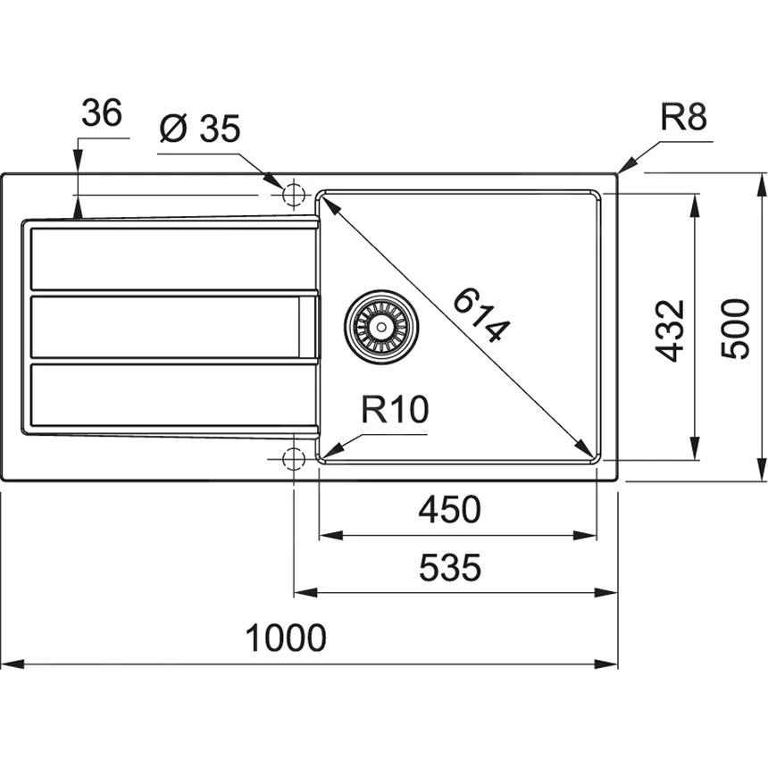 Franke Sirius 2.0 - Fregadero De Tectonite S2D 611-100, 1000x500 Mm, Negro 143.0613.661 2 Franke Sirius 2.0 - Fregadero De Tectonite S2D 611-100, 1000x500 Mm, Negro 143.0613.661 - Imagen 2
