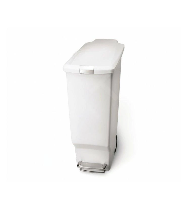 Simplehuman Cubos De Basura - Cubo De Basura Slim 40 L, Blanco CW1362 1 Simplehuman Cubos De Basura - Cubo De Basura Slim 40 L, Blanco CW1362