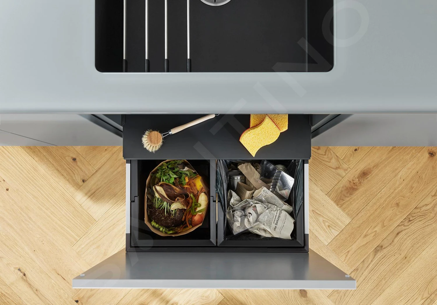 Blanco Select - Cubo De Basura Empotrado, Con Compartimento, Capacidad 34 L 526207 3 Blanco Select - Cubo De Basura Empotrado, Con Compartimento, Capacidad 34 L 526207 - Imagen 3