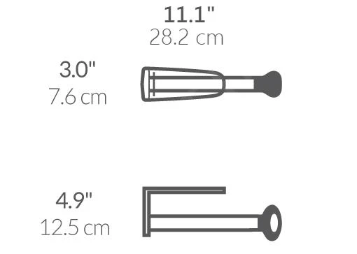 Simplehuman Accesorios De Cocina - Toallero De Cocina De Pared, 282 Mm, Acero Inoxidable Cepillado KT1086 2 Simplehuman Accesorios De Cocina - Toallero De Cocina De Pared, 282 Mm, Acero Inoxidable Cepillado KT1086 - Imagen 2