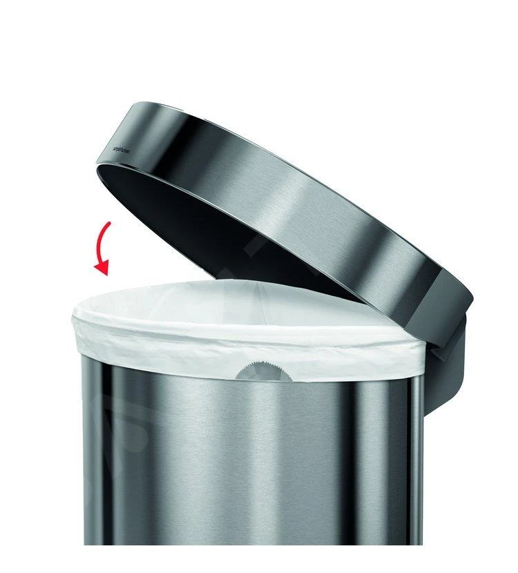 Simplehuman Cubos De Basura - Cubo De Basura 45 L, Acero Inoxidable Cepillado CW2030 3 Simplehuman Cubos De Basura - Cubo De Basura 45 L, Acero Inoxidable Cepillado CW2030 - Imagen 3