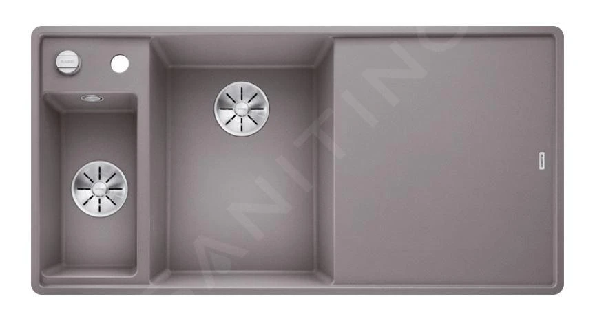 Blanco Axia III 6 - Fregadero De Silgranite, 990x500 Mm, Con Control De Desagüe Y Accesorios, InFino, Aluminio 524671 1 Blanco Axia III 6 - Fregadero De Silgranite, 990x500 Mm, Con Control De Desagüe Y Accesorios, InFino, Aluminio 524671