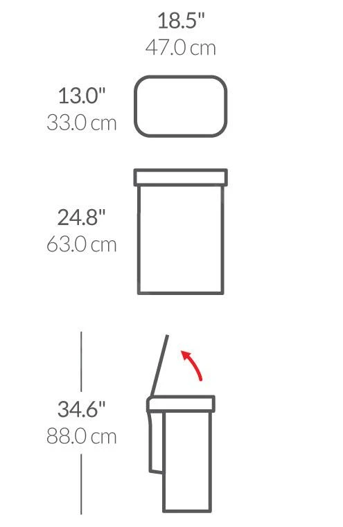 Simplehuman Cubos De Basura - Cubo De Basura Con Apertura Sin Contacto Con Sensor De Voz Y De Movimiento, 58 L, Acero Inoxidable Cepillado ST2031 2 Simplehuman Cubos De Basura - Cubo De Basura Con Apertura Sin Contacto Con Sensor De Voz Y De Movimiento, 58 L, Acero Inoxidable Cepillado ST2031 - Imagen 2