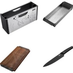 Franke Accesorios - Caja Con Accesorios Para Fregadero, Acero Inoxidable/plástico Negro 112.0619.946 -Cocina Artículos Tienda f106e43c54923d835b1435ad
