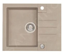 Alveus Rock - Fregadero De Granito 595x475 Mm, Con Control De Desagüe, Pebble 1107845