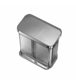 Simplehuman Cubos De Basura - Cubo De Basura Para Residuos Clasificados, Con Bolsillo Para Bolsas, 58 L, Acero Inoxidable Cepillado CW2025 -Cocina Artículos Tienda f60c0814b6e8c68703181411