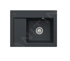 Villeroy & Boch Subway 45 - Fregadero De Cerámica 65x51cm, CeramicPlus, Ébano 331301S5