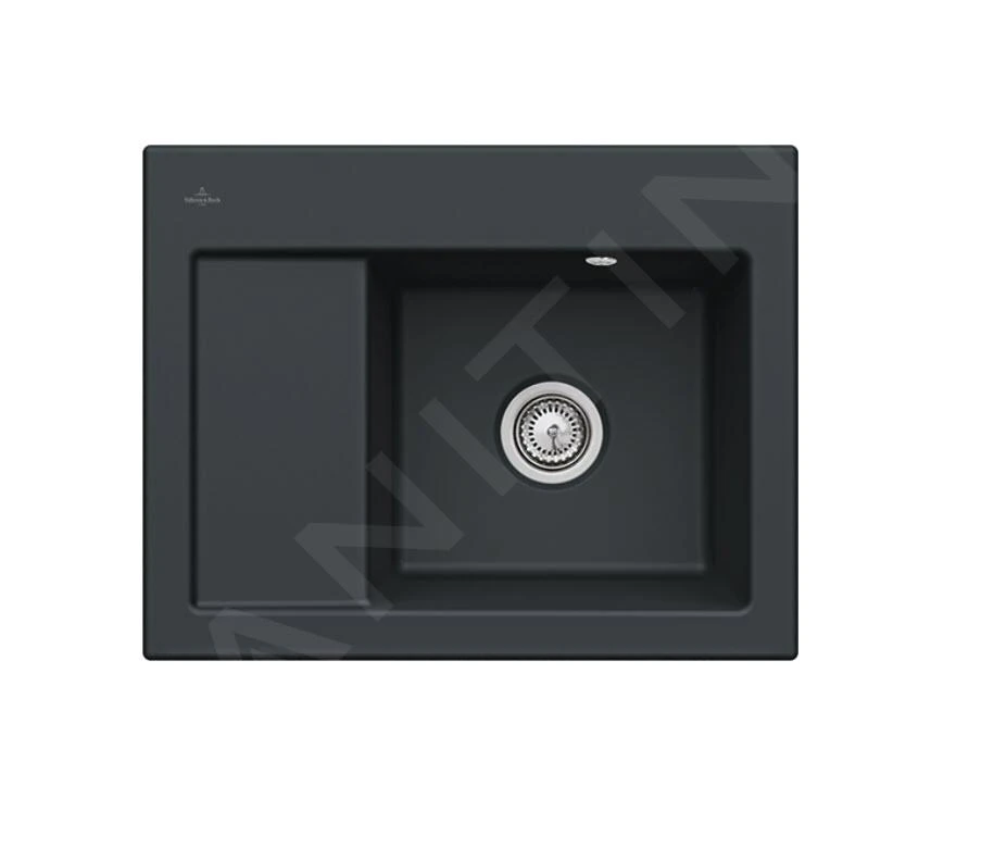 Villeroy & Boch Subway 45 - Fregadero De Cerámica 65x51cm, CeramicPlus, Ébano 331301S5 1 Villeroy & Boch Subway 45 - Fregadero De Cerámica 65x51cm, CeramicPlus, Ébano 331301S5