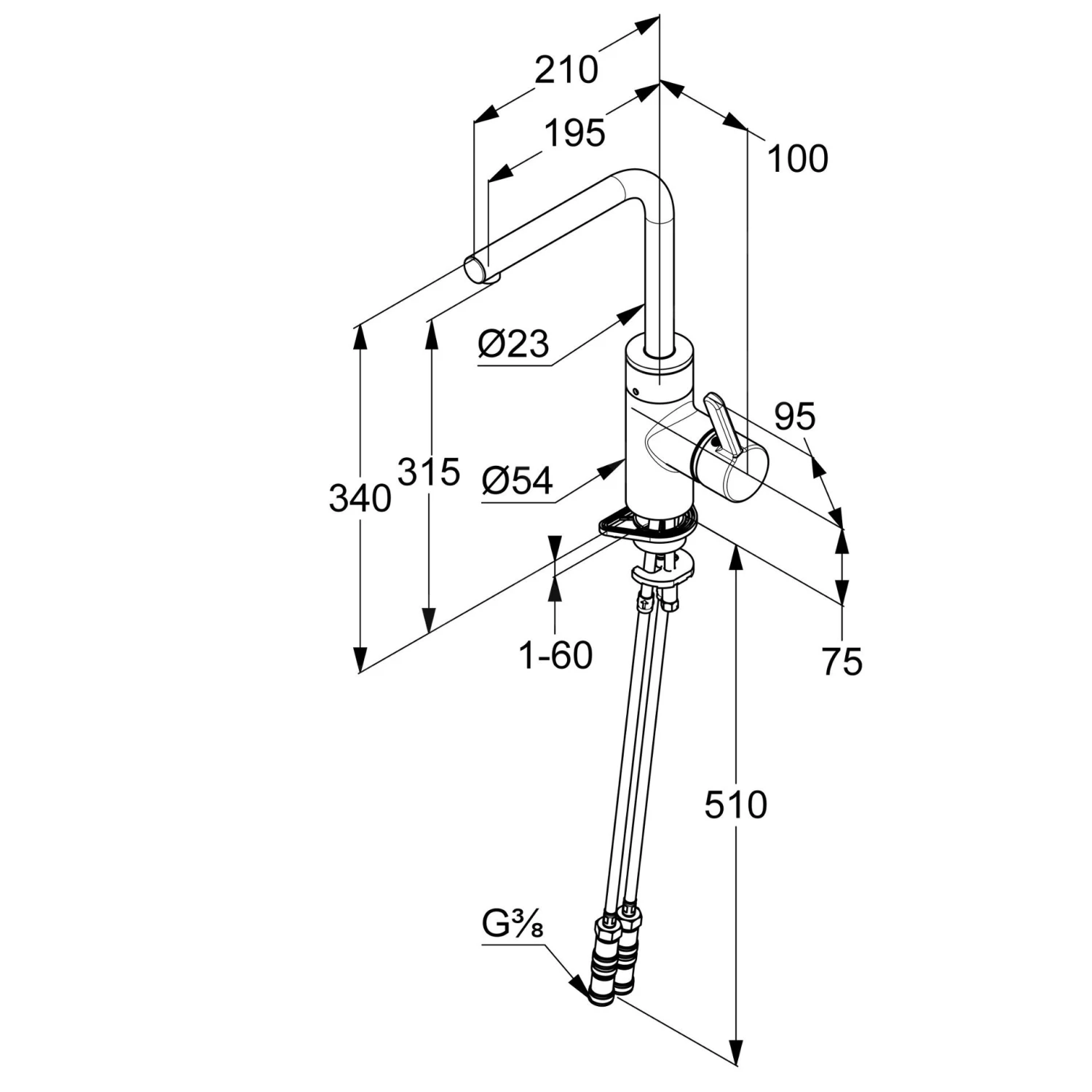 Kludi E-Go - Grifo Electrónico Para Fregadero, Alimentación Por Batería, Cromo 422300575 2 Kludi E-Go - Grifo Electrónico Para Fregadero, Alimentación Por Batería, Cromo 422300575 - Imagen 2