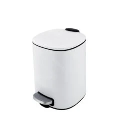 Nimco Cubos De Basura - Cubo De Basura 5 L, Blanco Mate KOS 9005-05