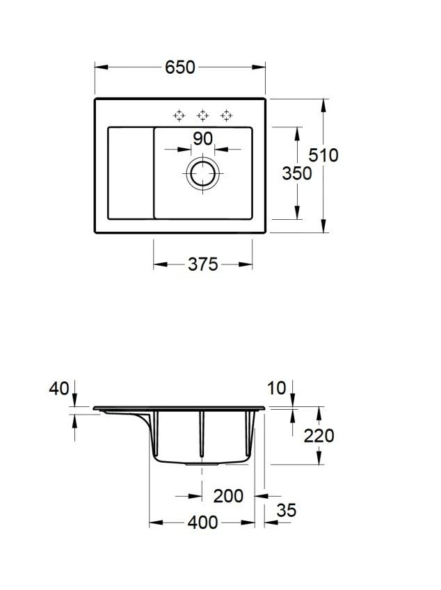 Villeroy & Boch Subway 45 - Fregadero De Cerámica 65x51cm, CeramicPlus, Ébano 331301S5 2 Villeroy & Boch Subway 45 - Fregadero De Cerámica 65x51cm, CeramicPlus, Ébano 331301S5 - Imagen 2