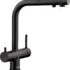 Blanco Fontas S II - Grifo De Fregadero Con Salida Extraíble Y Filtración, Negro Mate 526672