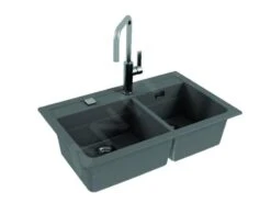 Alveus Atrox - Fregadero De Granito 790x500 Mm, Con Control De Desagüe, Concrete 1132001 -Cocina Artículos Tienda fd8c01dfd410b1035a382765