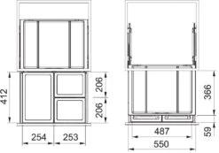 Franke Sortery - Cubo De Basura Integrado FX 60 26-11-11 121.0557.763 -Cocina Artículos Tienda fdf396285263d2280e20ac94